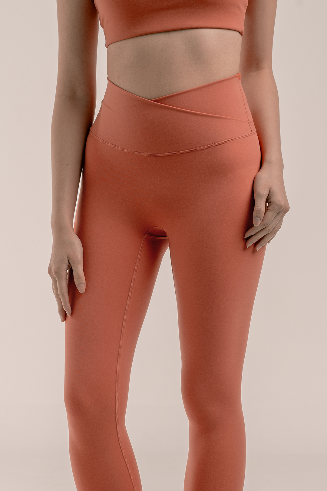 Rustic Coral Compression Leggings