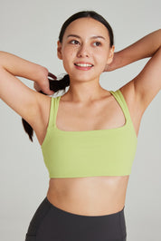 Square Neck Bra in Zest